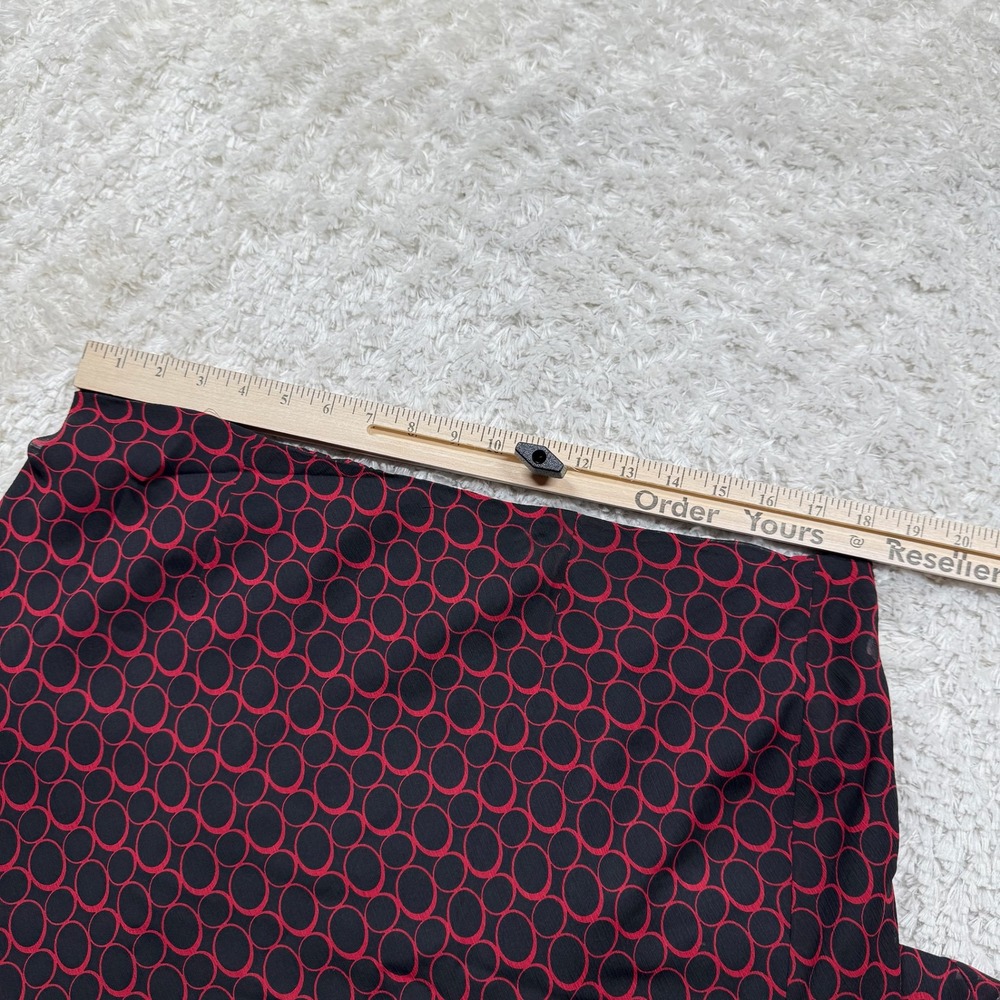 Cato Woman Skirt 14/16W Plus Size Red Black Circle Print Maxi Flowy Elegant Boho - Picture 8 of 9